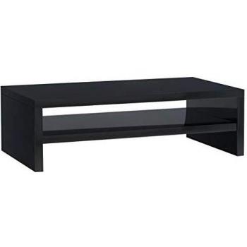 vidaXL Soporte para Pantalla Aglomerado Negro Brillante 42x24x13cm Mobiliario Accesorios Centro Entretenimiento Multimedia con Estante Almacenamiento