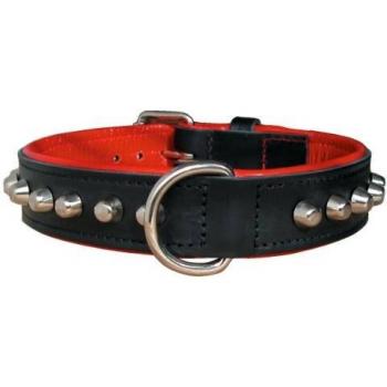 Zolux 521650NR - Collar de Piel para Perro, diseño de Bulldog, Color Negro y Negro, 39,5-45,5/3 cm de Ancho