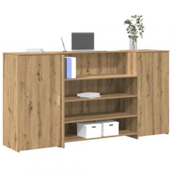 Mostrador de Recepción Roble Artisan 200x50x103,5 cm Madera Compuesta