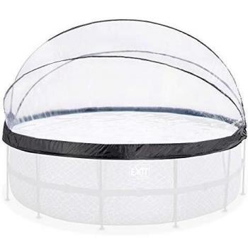 Cúpula de piscina redonda EXIT Toys 450 cm - transparente y plegable para piscinas sobre suelo