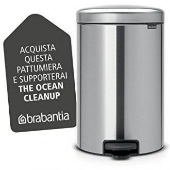 Brabantia Newicon-Cubo de Basura con Pedal, 20 l, Color Fpp Inoxidable, Acero Mate Anti-Huellas