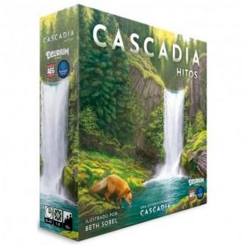 Cascadia: Hitos - Expansión de Cascadia, incluye nuevas mecánicas y desafíos para el juego base, diseñado por Delirium Games, con ilustraciones atractivas y componentes de alta calidad