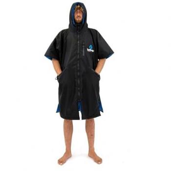 Poncho de buceo Surflogic Storm Negro Adulto, Albornoz corto de manga corta, unisex