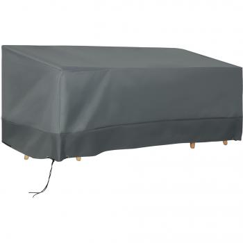 Outsunny Funda Protectora para Muebles de Jardín 190,5x72x76 cm Gris