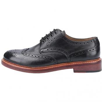 Cotswold Men's Black Goodyear Welt Lace-Up Shoes with Memory Foam - Size UK 9