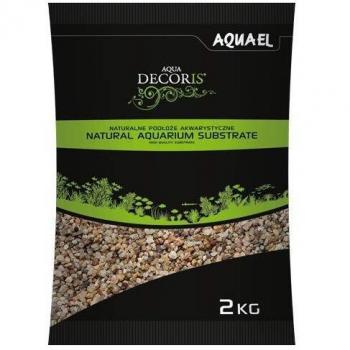 Aquael Grava Natural Fina de 1.4-2mm para Acuarios - Paquete de 2Kg