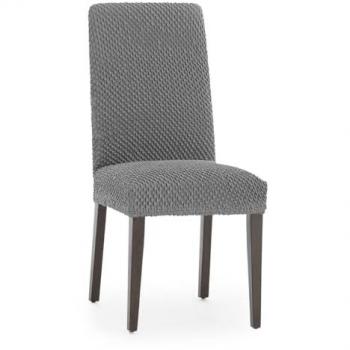 Funda silla bielástica con respaldo pack 2 Thor Gris Oscuro 50 x 55 x 50 cm
