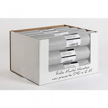 NOVOTEX Caja 12UD. Rollo Camino DE Mesa 0.40x12m PRECORTADO 30cm. Color Blanco