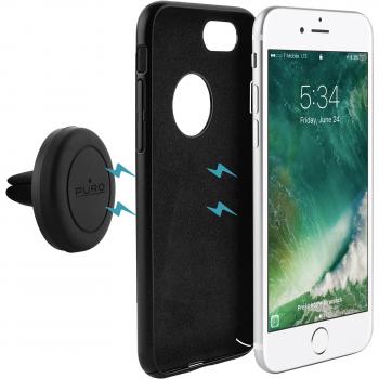 Puro ipc747magnet1kitblk Funda para iPhone 7/8 con Soporte magnético, Negro