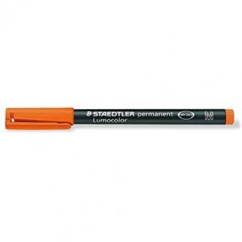 ROTULADOR PERMANENTE STAEDTLER NARANJA PUNTA M 1MM LUMOCOLOR 317
