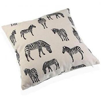 BigBuy Home S3404551 Cojín, Poliéster, Zebra, 15 x 45 x 45 cm