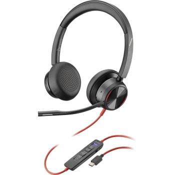 Auriculares Diadema Alámbricos Poly Blackwire 8225 USB Tipo C para Oficina/Centro de Llamadas Negro
