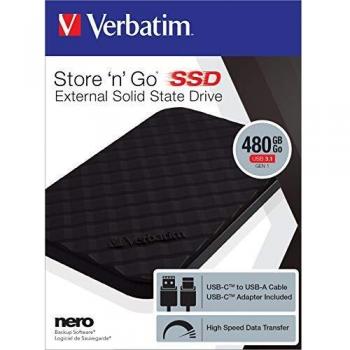 Verbatim Store 'n' Go Portable SSD USB 3.1 Gen 1 480 GB, 53229