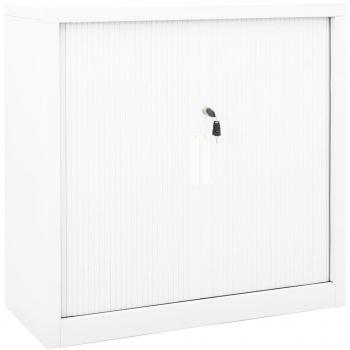 vidaXL Sliding Door Cabinet White 90x40x90 cm Steel