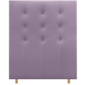 DHOME Cabecero Capitoné hasta el Suelo Cabezal 8cm tapizado ACUALINE Tela y Polipiel para Cama Dormitorio (Polipiel Lila, 95cm, compatible con camas de 70/