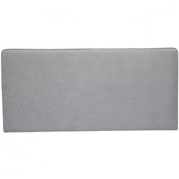 Cabecero de cama colgable de tela efecto aterciopelado gris 160 cm LILY