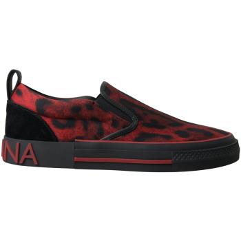 Dolce & Gabbana Red Black Leopard Loafers Sneakers Shoes - EU39/US6