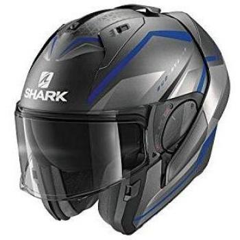 Casco de moto Shark EVO ES YARI Mat ABS, Gris/Azul, L