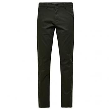 SELECTED HOMME Slim Fit Chino Pants 'NEW Miles' in Forest Night, Size 36/34