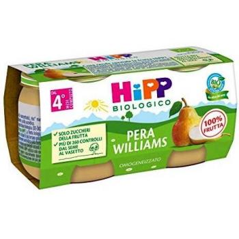 HiPP Omogeneizzato Biologico di Pera Williams dai 4+ Mesi, 2 x 80g