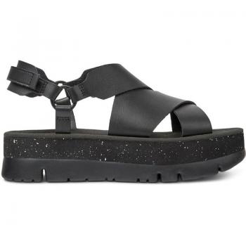 Sandalias de plataforma para mujer Camper Oruga K201399 en negro con cierre adherente