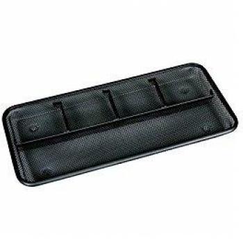 Q-Connect Organizador Sobremesa Bandeja Metalica Rejilla Negra Con 5 Departamentos -320X35X155 Mm