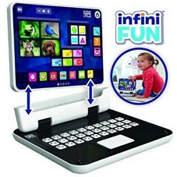 Ordenador Juguete Educativo 2 en 1 InfiniFUN - Aprendizaje Evolutivo de Colores, Formas y Letras