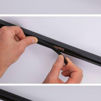 Tapa de Conector URail Paulmann, Negro/Transparente, Accesorio para Sistema de Iluminación de Alta Tensión