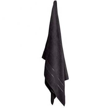 Mixibaby - Juego de 2 toallas de mano, toalla de ducha, toalla de baño, toalla de sauna, toalla de rizo de algodón, 500 g/m², Negro , Saunatuch 80x200cm