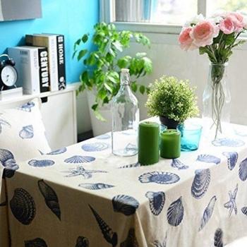 toechmo Vintage mantel rectangular, lino lavable gamuza de cena mesa de picnic, varios colores tamaño, algodón, exterior, 55 X 71 Inch