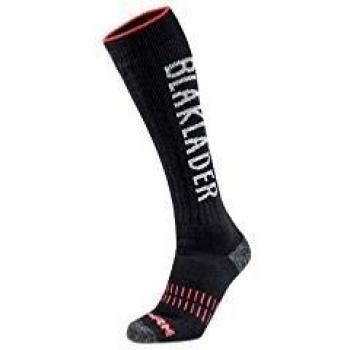 Blaklader Xwarm Fluorescent Black/Red Socks Size 40-44