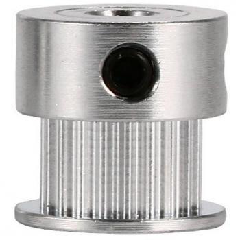 MadridGadgetStore® Polea Dentada Engranaje GT2 6mm 16 Dientes 16T Alto 14mm Ancho Correa 7.4mm Aluminio Acero Inoxidable Motor para Impresora Impresión 3D Alta Calidad Envío Gratis