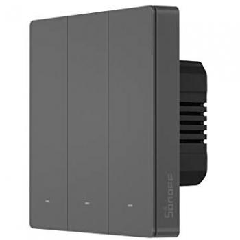 Interruptor Inteligente WiFi de Pared Sonoff M5-3C-86, 3 Canales, 230V, Control Remoto y Automatización