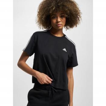 Adidas Essentials 3-Stripes Single Jersey Crop Camiseta De Manga Corta Mujeres