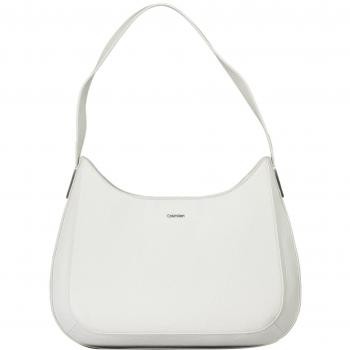Calvin Klein Women's Chic White Polyester Shoulder Bag with Contrasting Details