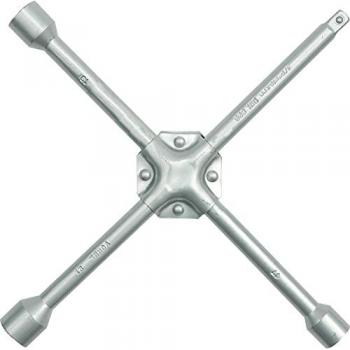 Llave de cruceta VOREL 57020 para mantenimiento y reparación de vehículo, con medidas de 17x19x21 mm y un tamaño de 2 pulgadas
