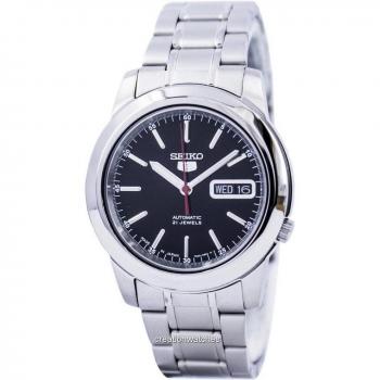 Seiko 5 Automatic Men's Watch - 21 Jewels, Japan Made, Black SNKE53