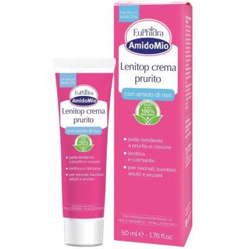 EuPhidra AmidoMio Lenitop Crema Picor Almidón de Arroz 50ml - Crema hidratante y calmante para la piel, formulada con almidón de arroz, ideal para aliviar el pic