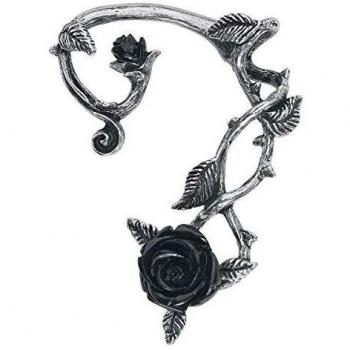 Alchemy Gothic Rosa Negra salvaje Oído Del Abrigo