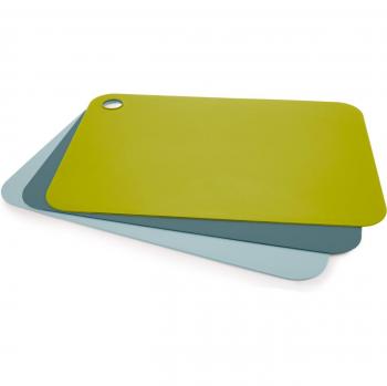 Juego de 3 tablas de cortar flexibles bifaciales con código de color Joseph Joseph