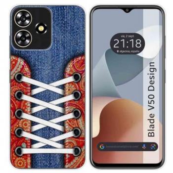 Funda de Silicona para Zte Blade V50 Design 4G con diseño de Zapatillas y 11 Dibujos