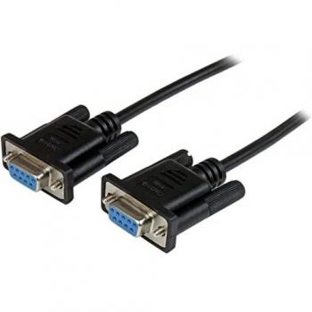 Startech.com SCNM9FF1MBK - Cable nulo de módem serie RS232 DB9, hembra a hembra de 1 m, color negro