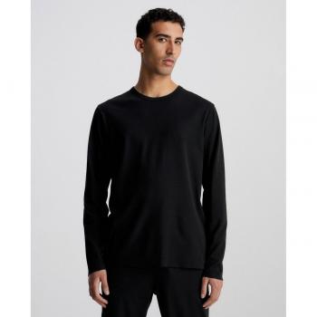 Camiseta de pijama de hombre Calvin Klein, 100% algodón, ajuste regular, logo en el pecho, manga corta, cuello redondo