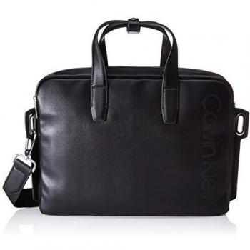 Calvin Klein - Punched Laptop Bag, Organizadores de bolsos Hombre, Negro