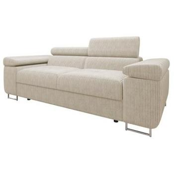 Sofá Comfivo S105 Tapizado en Tela con Patas de Metal, 198x102x70cm