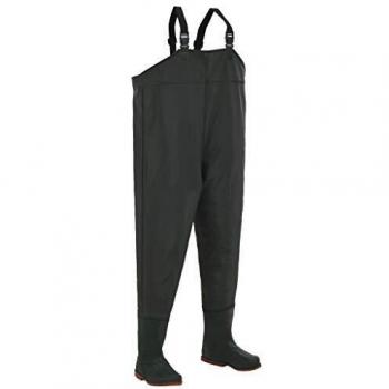 vidaXL Vadeador con Botas Verde Talla 42 Pesca Impermeable Agua Deporte Ropa