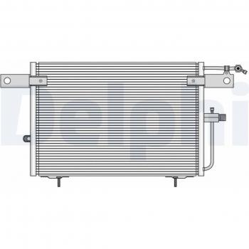 Condensador de aire acondicionado Delphi TSP0225083, componente para sistemas de climatización, diseñado para optimizar el rendimiento del aire acondicionado, fabricado con materiales de alta calidad para garantizar durabilidad y eficiencia en la refrig