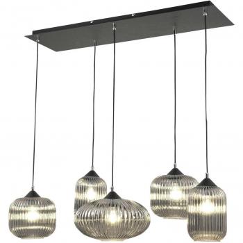 Lámpara colgante Gillis de vidrio, 5 luces - Fabas Luce