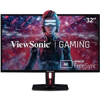 Viewsonic xg3220 32inch 4k ultra hd gaming monitor with amd freesync for pc and console gaming 60hz advanced ergonomics hdmi displayport hdr10 support z black