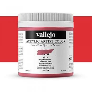 Pintura Acrílica Artística Vallejo - 500ml - Rojo Iridiscente